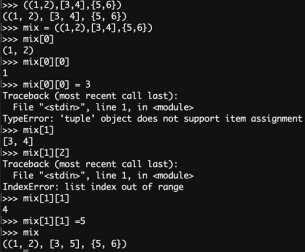 <p>Can be any type, types can be nested</p>