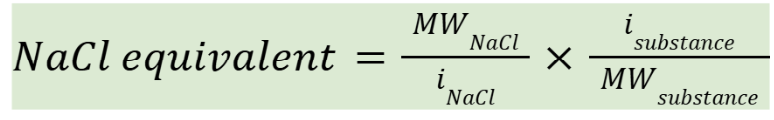 <p>If you aren’t given the E-value of substance, you will be given its MW and <em>i</em> (if not obvious) to calculate E-value</p><p>MW<sub>NaCl</sub> = 58.5</p><p><em>i</em><sub>NaCl</sub> = 1.8</p>