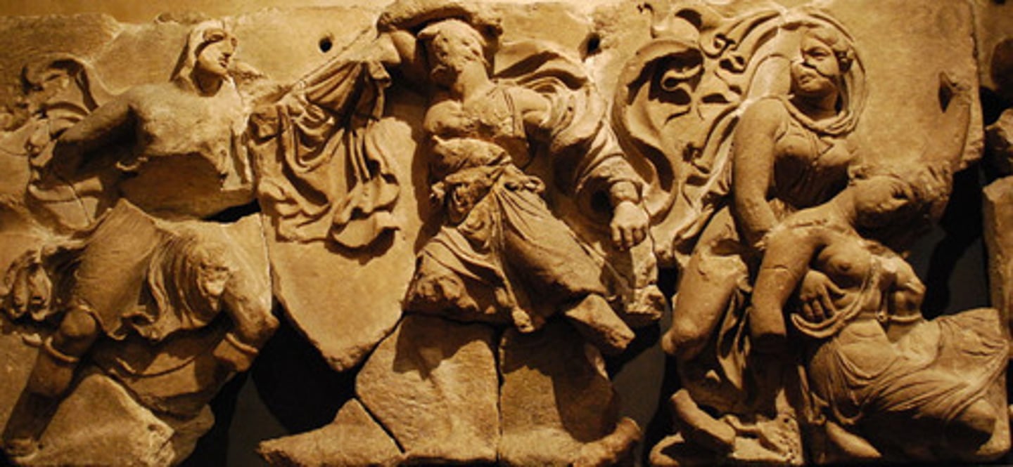 <p>-amazonomachy (with a scene involving Herakles)</p>