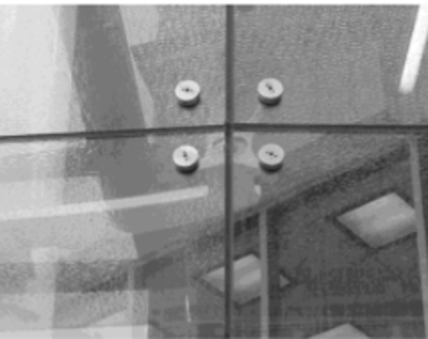 <p>holes are drilled into glass and are used to anchor the glass to mounts</p>