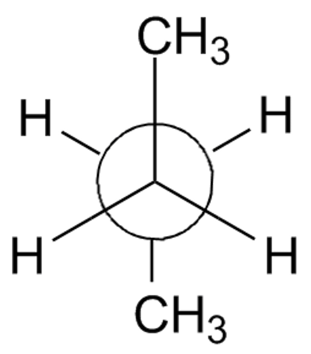 <p>more stable<br>less energy</p>