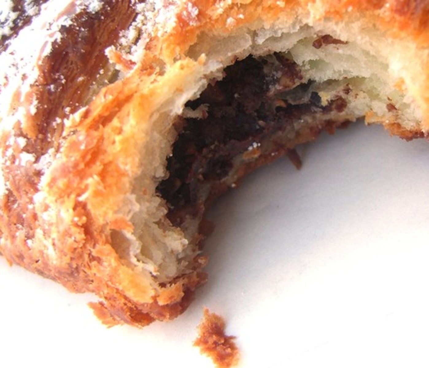 <p>chocolate filled croissant</p>