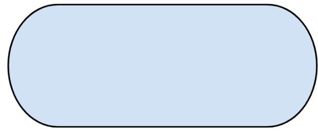 <p><span>Symbolizes the beginning or end of the flowchart such as something you just received from a customer or sent to the treasurer or controller.</span></p>