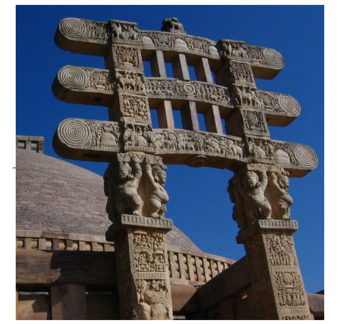 <ul><li><p>In Buddhist and Hindu architecture, an ornamented gateway leading to a temple or stupa&nbsp;often features intricate carvings and symbolic motifs. And symbolizes&nbsp;the transition between the secular and sacred realms.</p></li><li><p>gateway</p></li><li><p></p></li></ul><p></p>