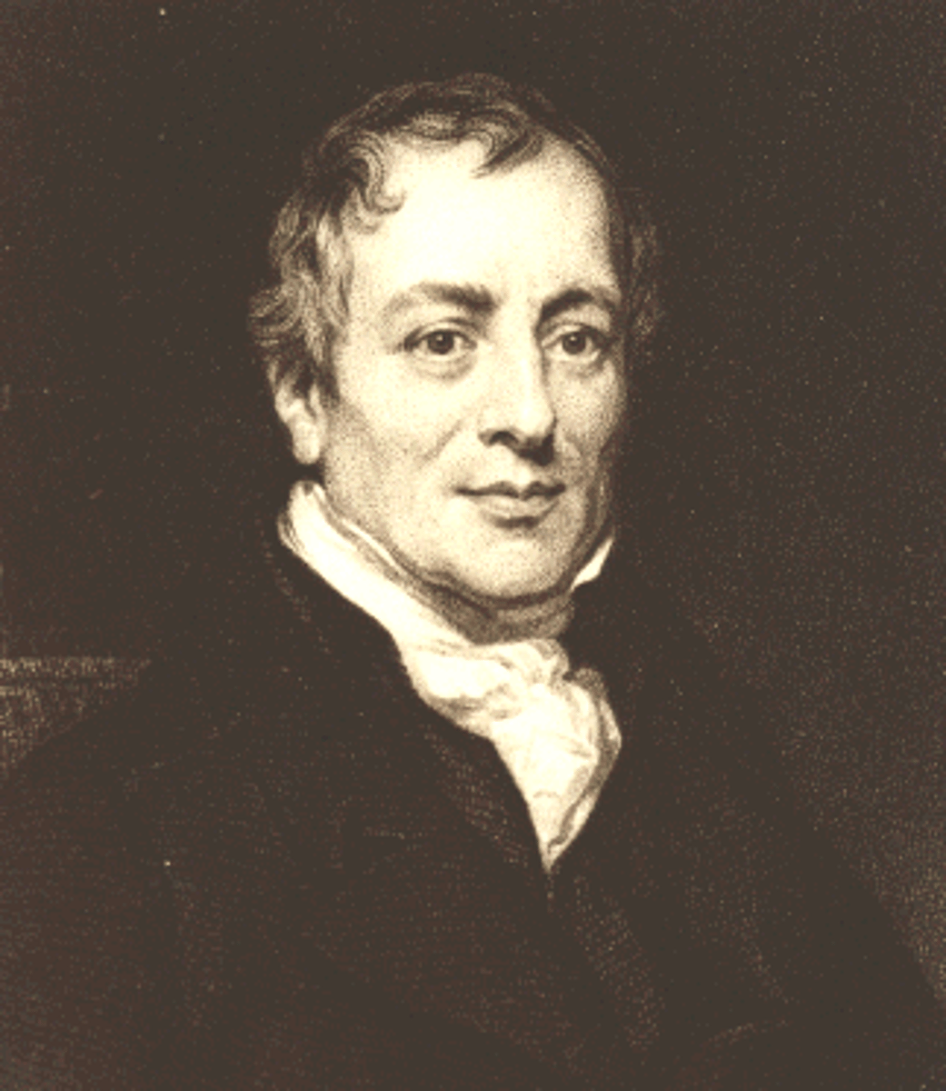<p>Principles of Political Economy (1817); "iron law of wages": rise of population means rise of amount of workers, which cause wages to fall below the subsistence level, resulting in misery and starvation. wages should not be raised</p>