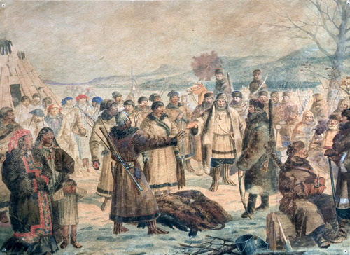 <p>tribute that russian rulers demanded from the native peoples of siberia, most often in the form of fur.</p>