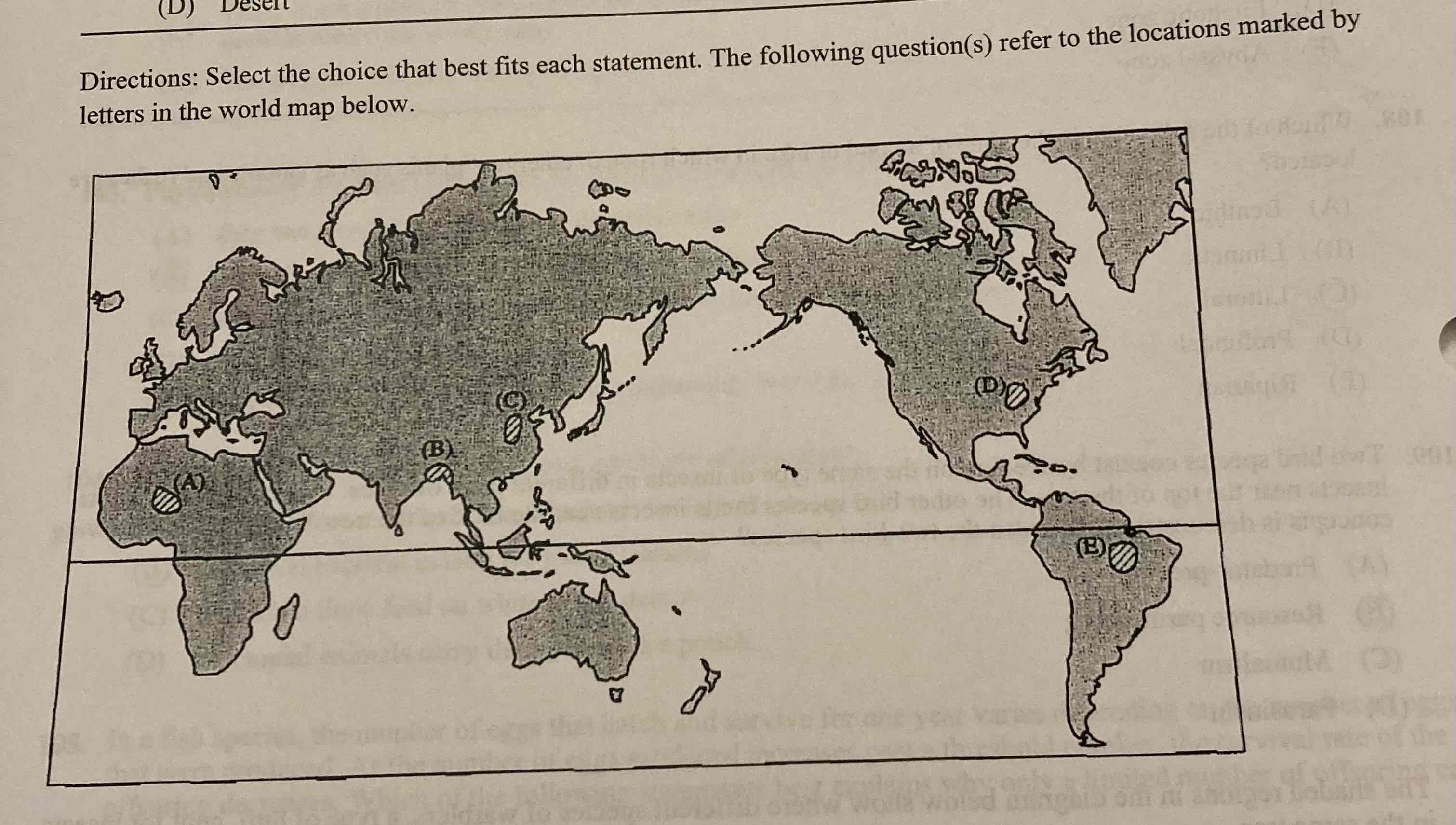 <p>The location of the greatest remaining natural biodiversity</p>