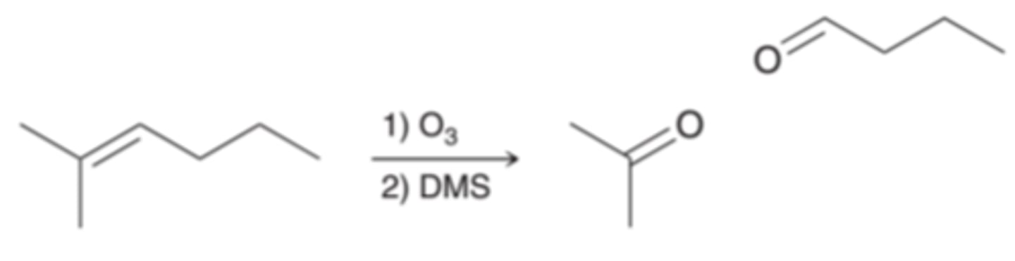 <p>Many reagents will add across an alkene and completely cleave the C=C bond. One such reaction is called <b>ozonolysis</b> in which the C=C bond is completely split apart to form two C=C double bonds. Therefore, the issues of stereochemistry and regiochemistry become irrelevant</p>