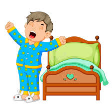 <p>I get up</p>