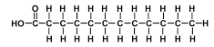 <p>a fatty acid with hydrogens along its long carbon chain, no double bonds</p>