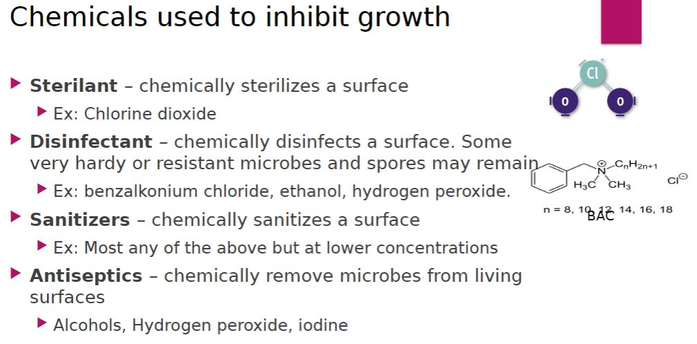 <p>Chemical used to inhibit growth</p>