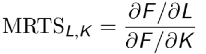 <p>Rate at which the firm can substitute one input for another at constant output</p>