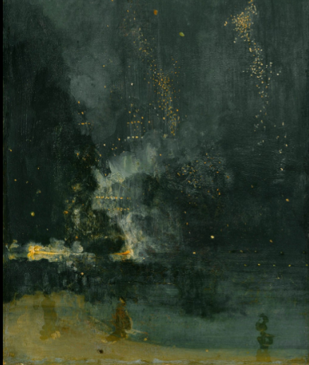 <p><span style="font-family: sans-serif">James McNeill Whistler, Nocturne in Black and Gold, c. 1875.</span></p>