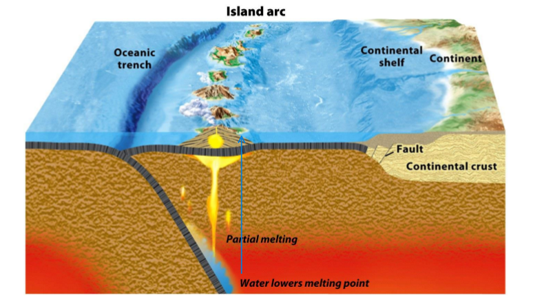 <ul><li><p>they <strong>collide </strong>with each other</p></li><li><p><strong>subducting plate will be older, colder, and denser</strong></p></li><li><p>the <strong>non-subducting</strong> plate will have <strong>volcanic islands</strong></p></li><li><p></p></li></ul><p></p>