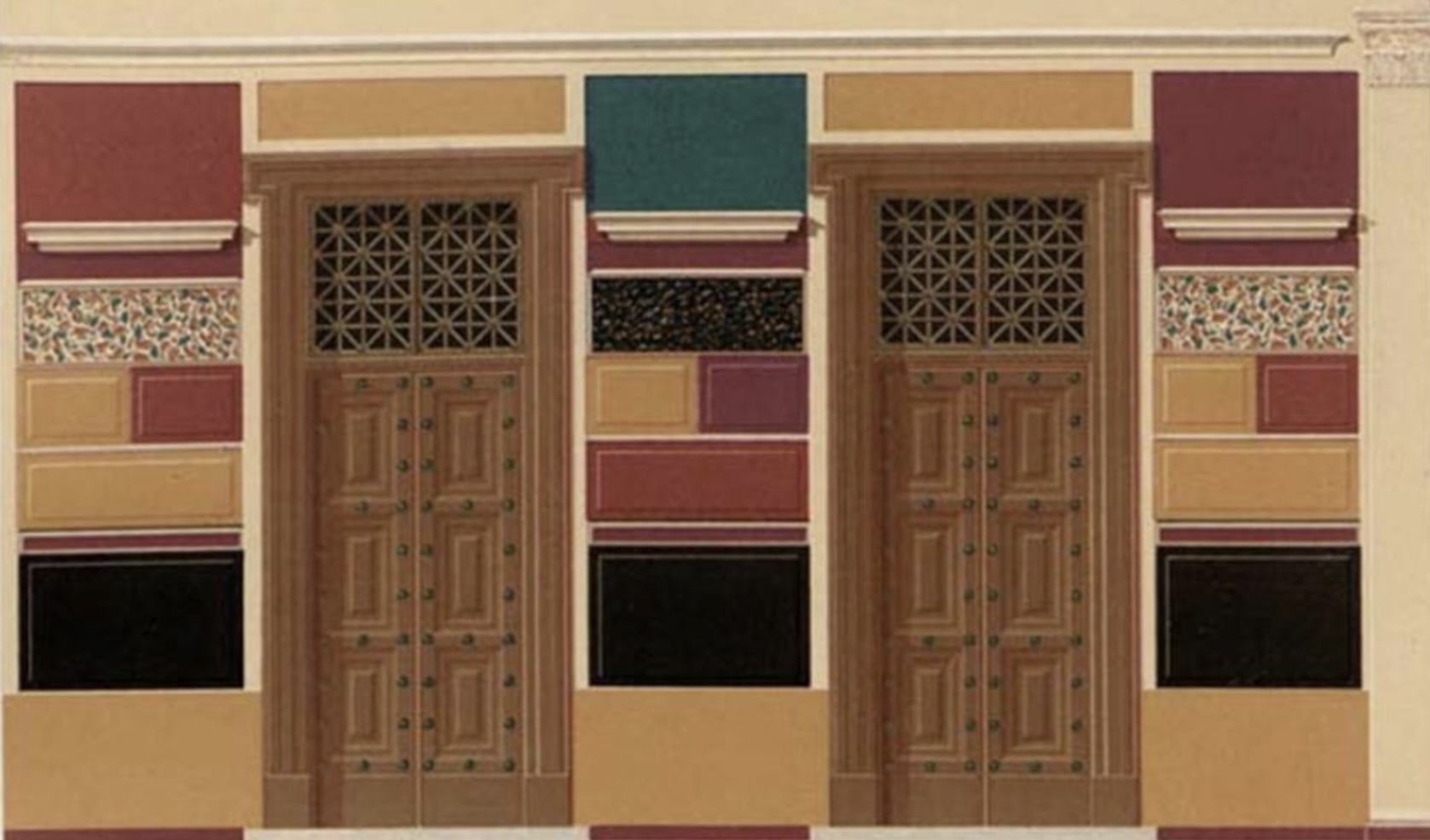 <p>First style wall painting</p>