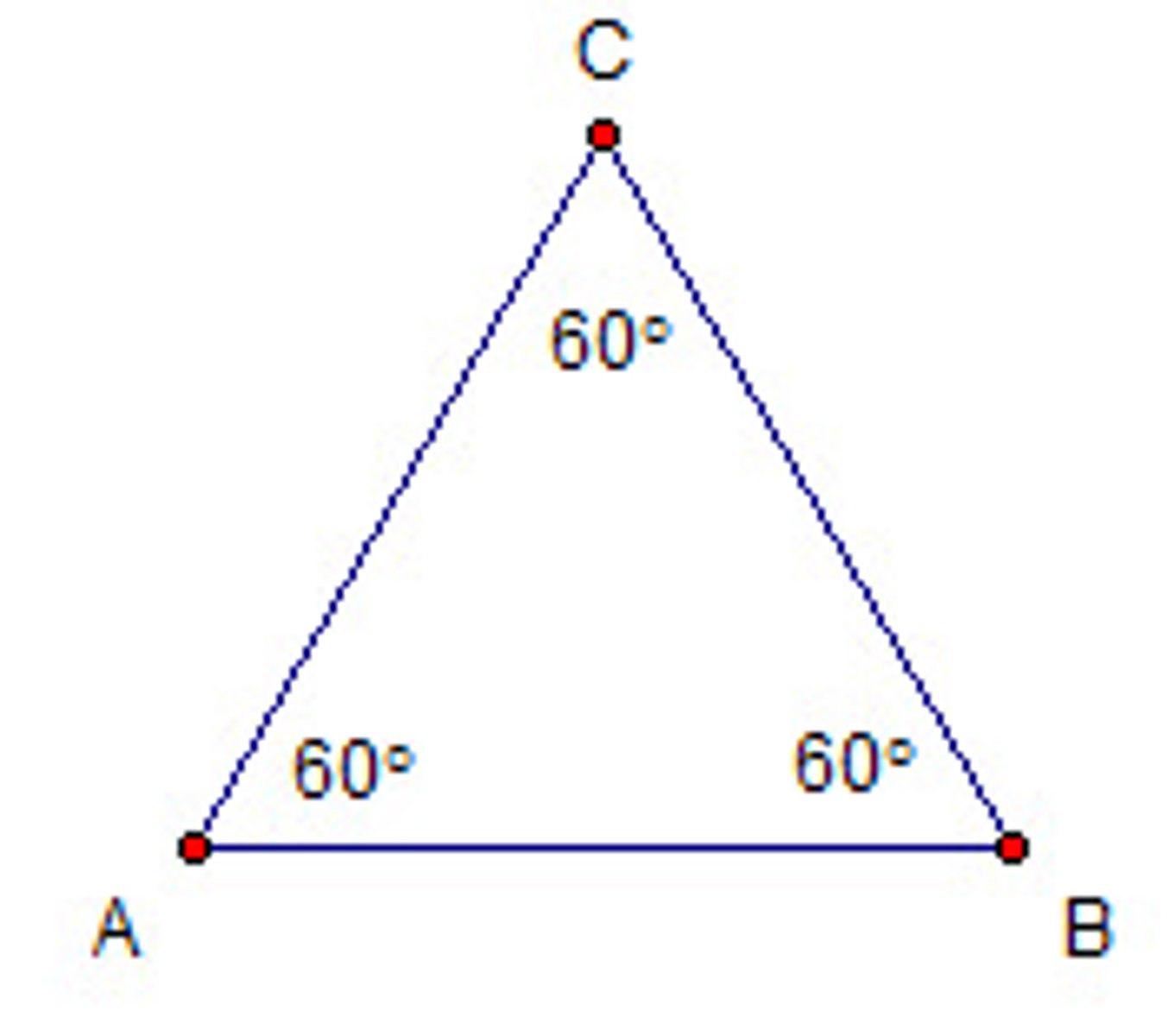 <p>a triangle with all angles congruent</p>
