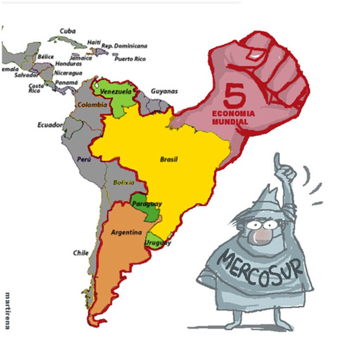 <p>Pact among Argentina, Brazil, Paraguay, and Uruguay to establish a free trade area</p>