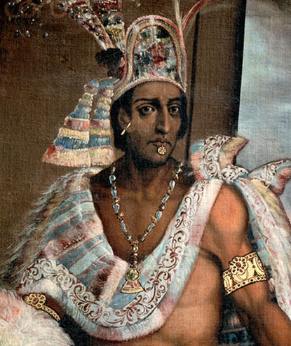 <p>(1466-1520) aztec ruler from 1502 to 1520; he was the emperor of the aztecs when cortés and his army conquered the empire. he was taken prisoner and killed during battle with the spanish army.</p>