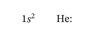 <p>Helium is an exception. Its electron configuration and Lewis symbol contains only two dots. </p>