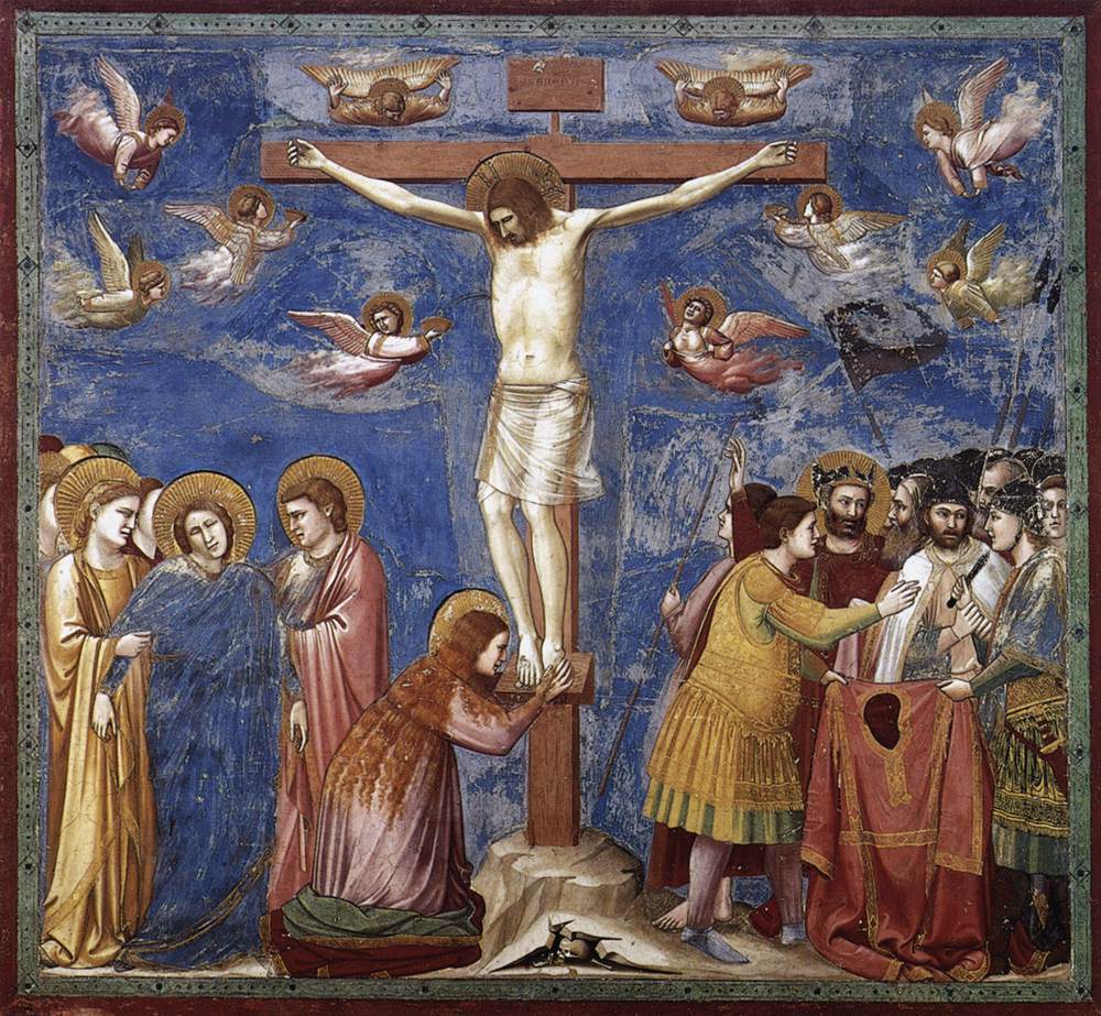 <p>Giotto, Crucifixion c. 1306, Arena Chapel</p>