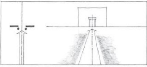 <p>leads directly to the entrance of a building along a</p><p>straight, axial path. The visual goal that terminates the approach is clear; it</p><p>may be the entire front facade of building or an elaborated entrance within</p><p>the plane.</p>