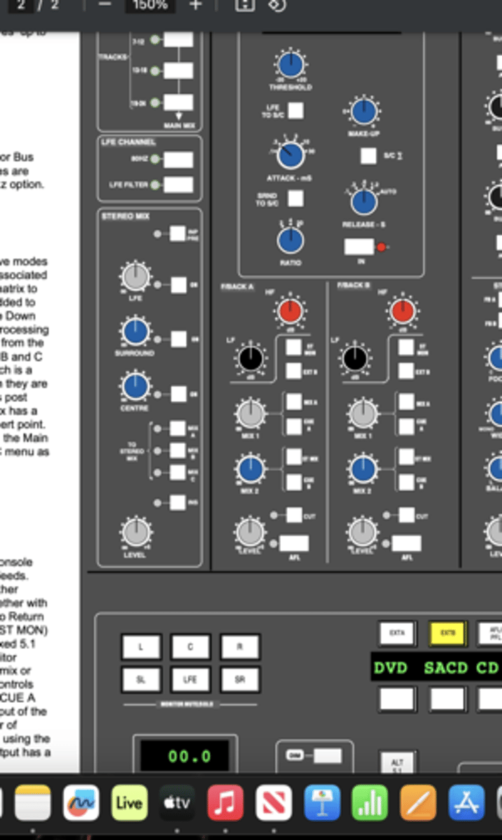 <p>A separate audio mix used for monitoring, often for performers during recording.</p>