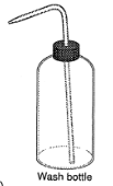 <p>a squeeze bottle with a nozzle, used to rinse various pieces of laboratory glassware, such as test tubes and round bottom flasks</p>