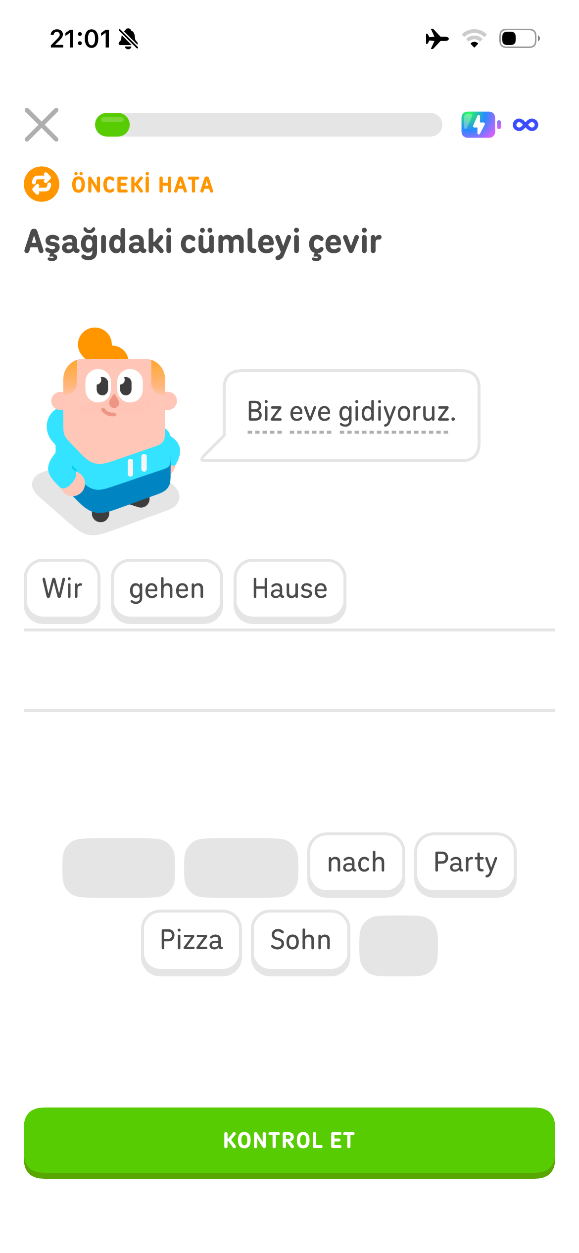<p>gitmek</p>