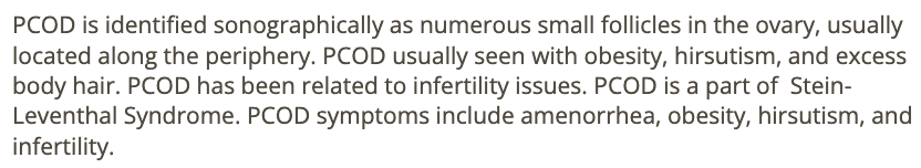 <p>a) PCOD has related infertility issues</p>