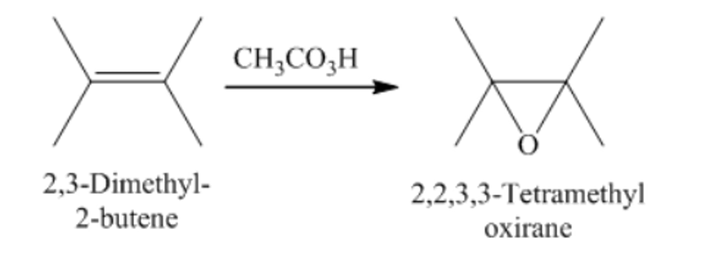 <p>2,3-Epoxy-2,3-dimethylbutane + acetic acid</p>