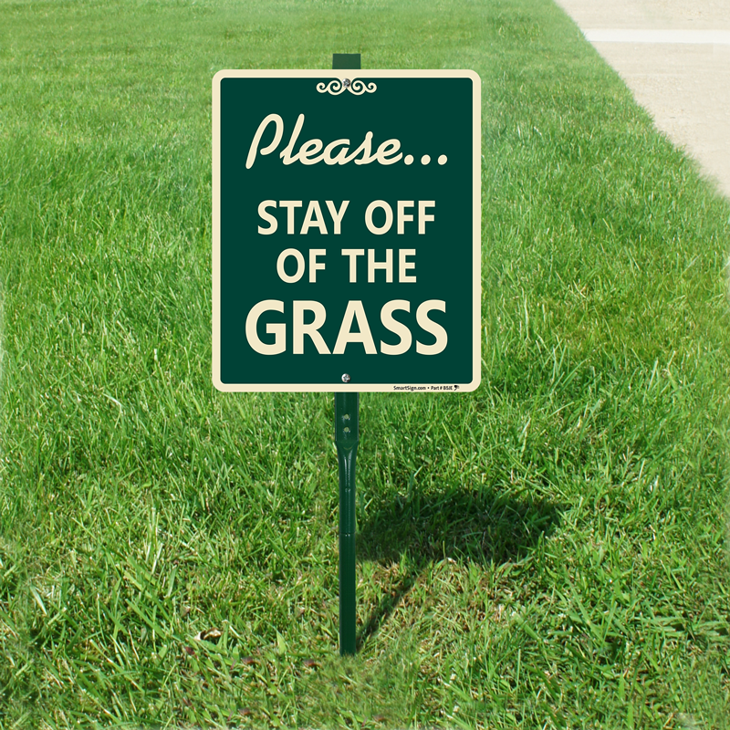 <p>do not walk on the grass<br><br>There’s indicated that it’s not allowed to …</p>