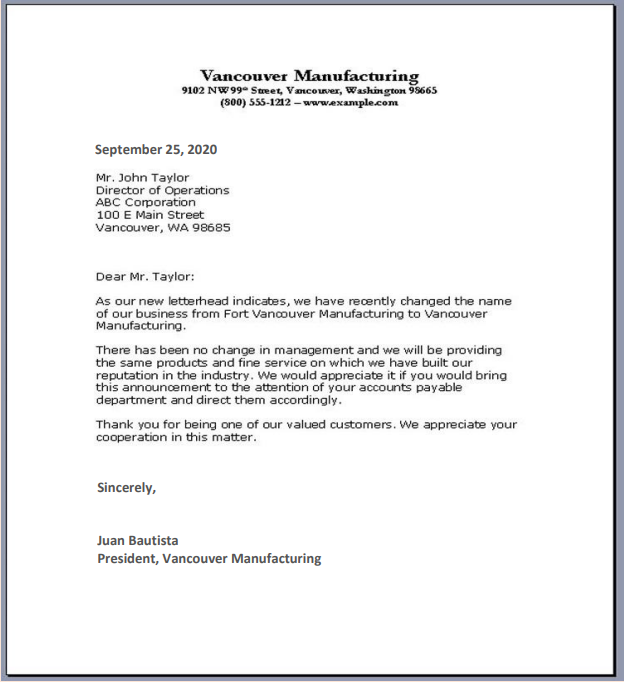 <p>What type of layout of business letter?</p>