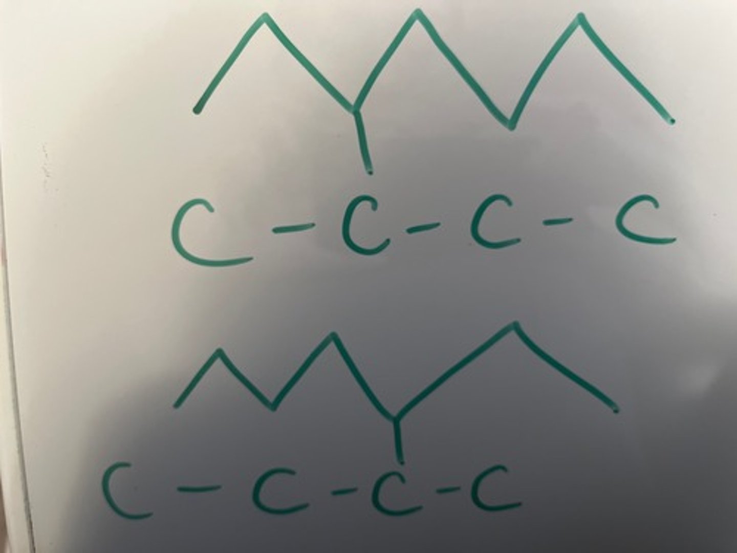<p>attach to parent chain at a second degree carbon</p>