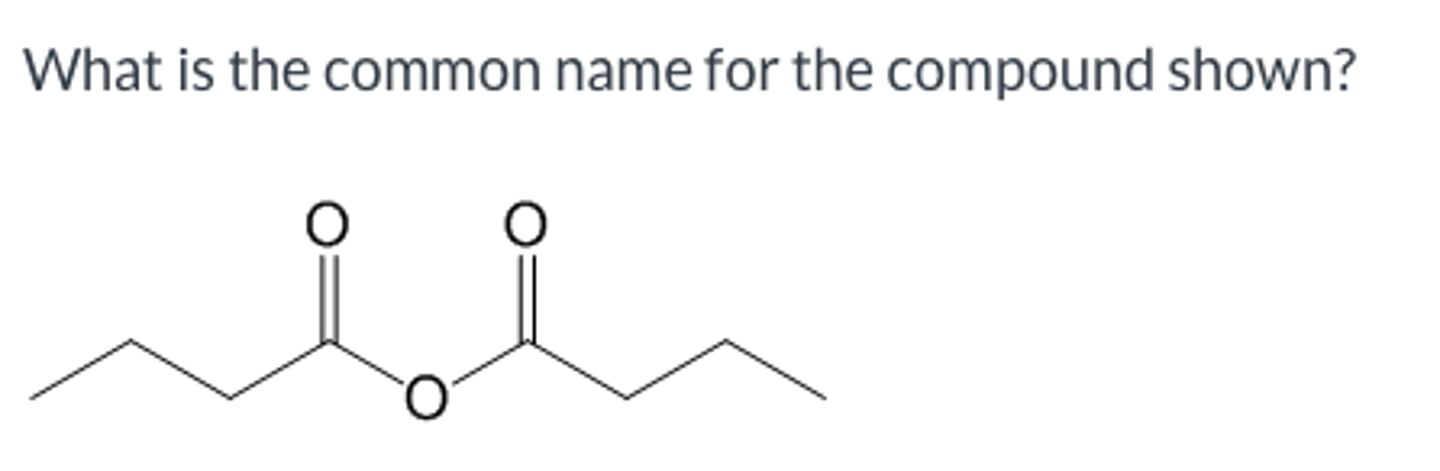 <p>What is the common name for the compound shown?</p>