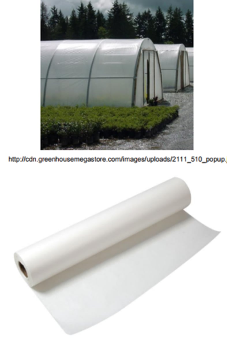 <p>Plastic covering, inexpensive, easy to install, long lasting easy to replace</p>