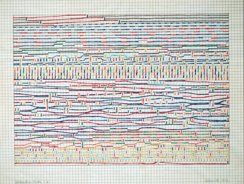 <p>“Score for Declarative Mode IA (1976 - 1977)” - Paul Sharitis</p>