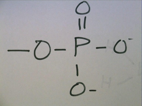 A functional group consisting of a phosphorus atom covalently bonded to four oxygen atoms