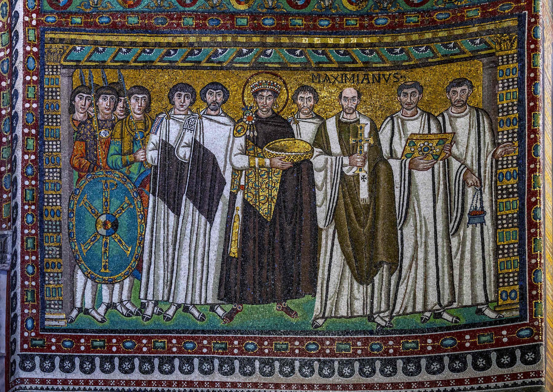 <p><em>The Justinian Mosaic - </em>Cira 540 CE</p>