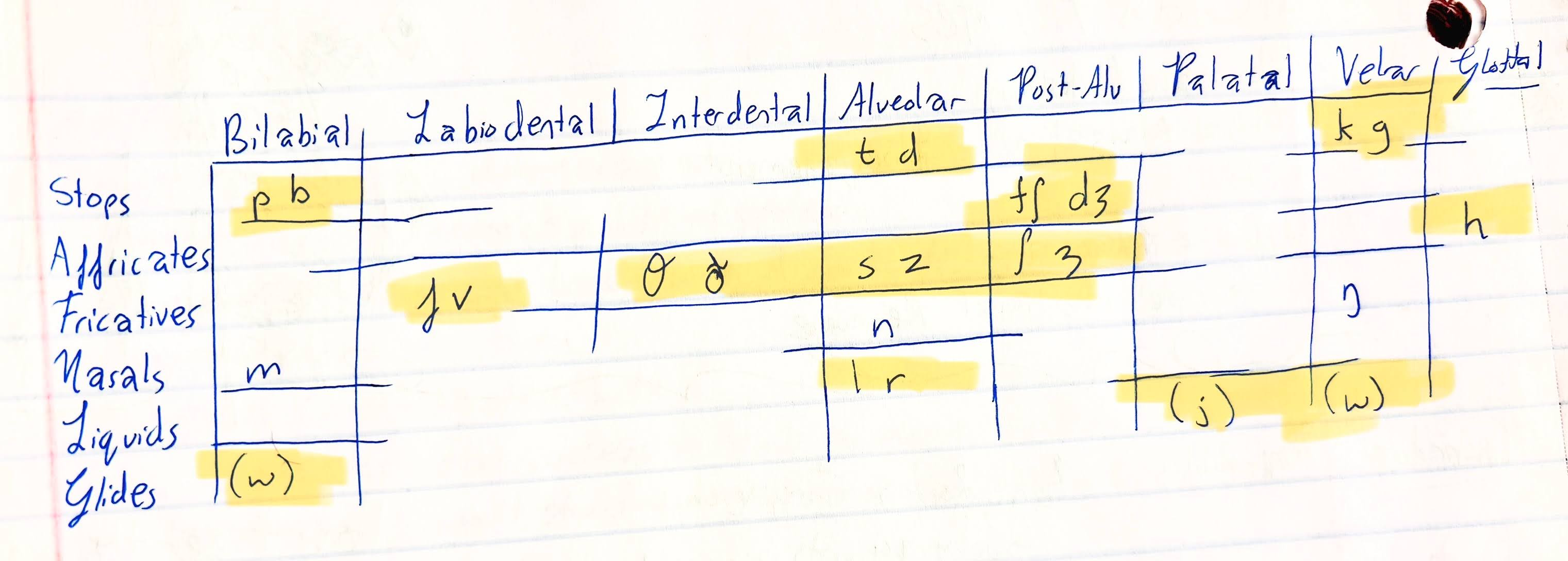 <p>Which natural class defines these sounds?</p>