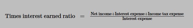 <p>Net Income + Interest Expense + Income Tax Expense/Interest Expense</p>