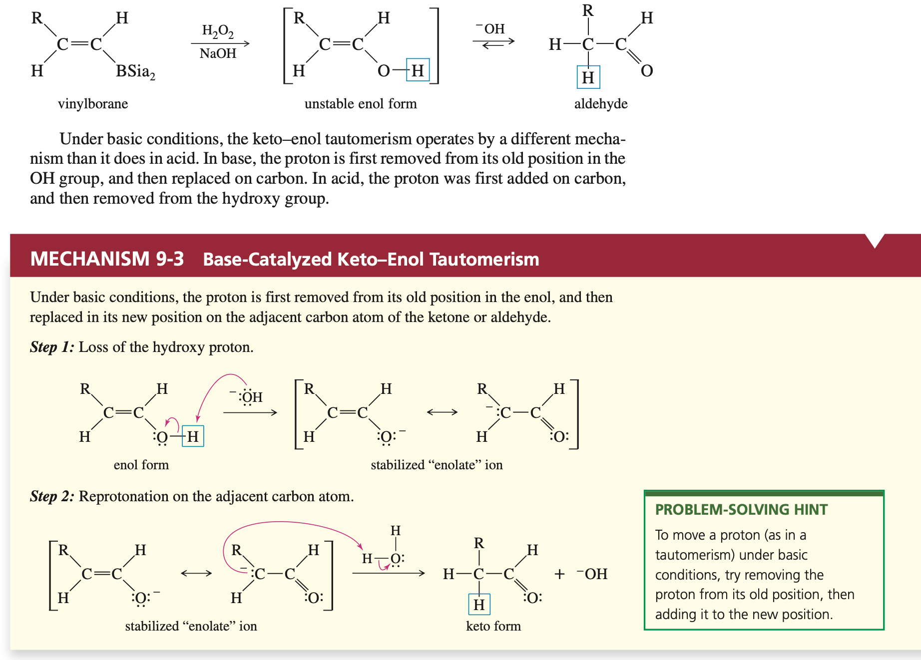 <p>Reagents: Sia2BH followed by H2O2/NaOH</p><p>Anti Mark Orientation</p><p>Base Catalyzed Keto-Enol Transformation</p>