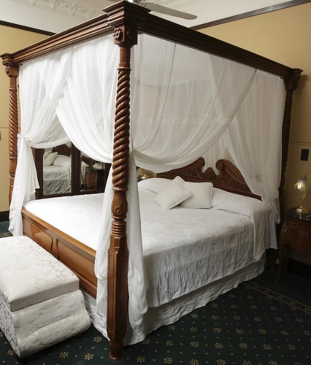 <p>CANOPY</p><p>an ornamental cloth covering hung or held up over something, especially a throne or bed</p>