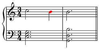 <p>When <strong>one</strong> note moves to the next chord before the rest </p>