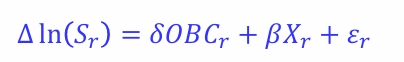 <p>what does this equation show us? (Baker and Hubbard, 2004) </p>