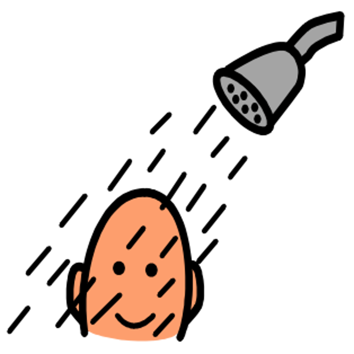 <p>they showered themselves</p>