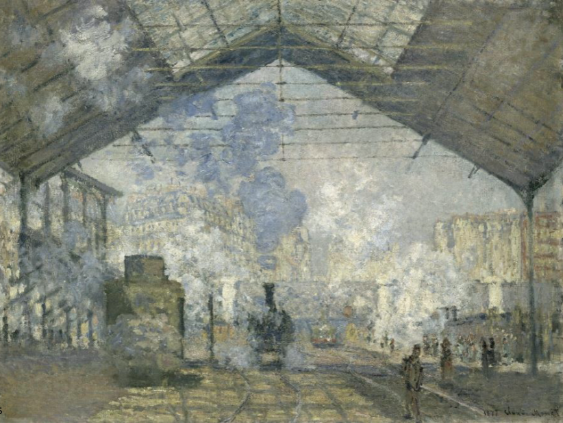 <p>Gare Saint-Lazare (the Auteuil line), Claude Monet 1877</p>