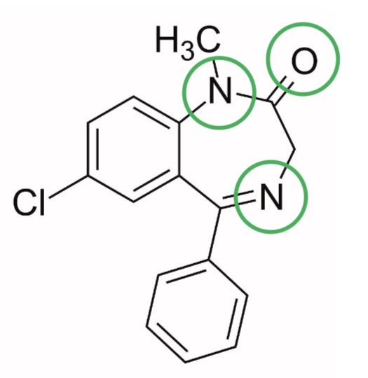 <p>For the following drug, state whether it complies with the Rule of 5:</p><p>Diazepam</p>