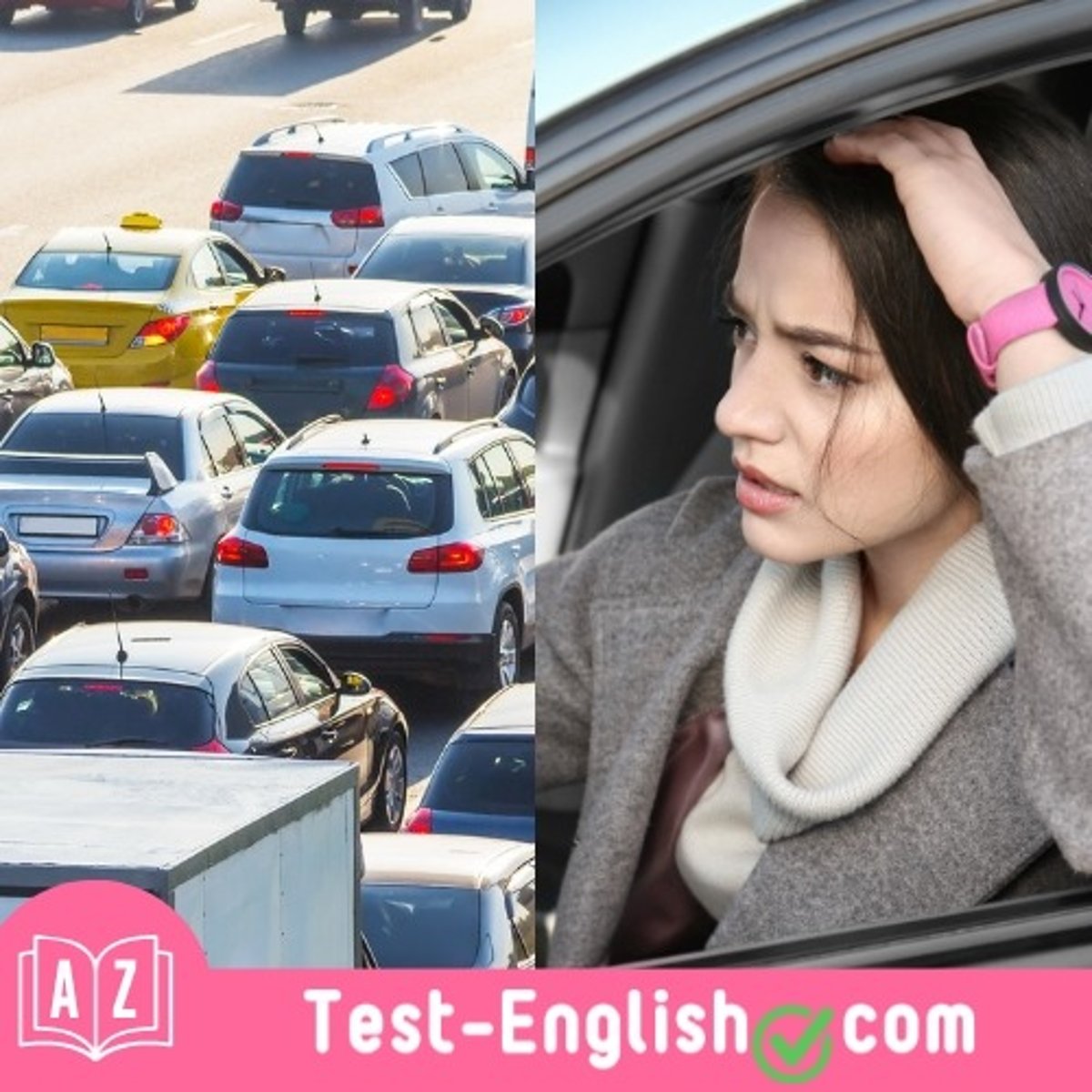 <p>She was stuck in _____ for an hour this morning. (3 words)</p>
