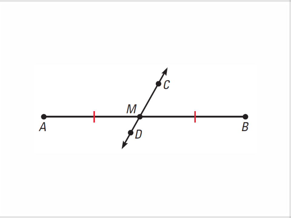 A line, ray, or segment that divides a segment into two congruent segments