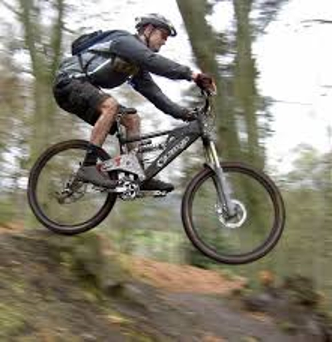 <p>I go mountain biking</p>